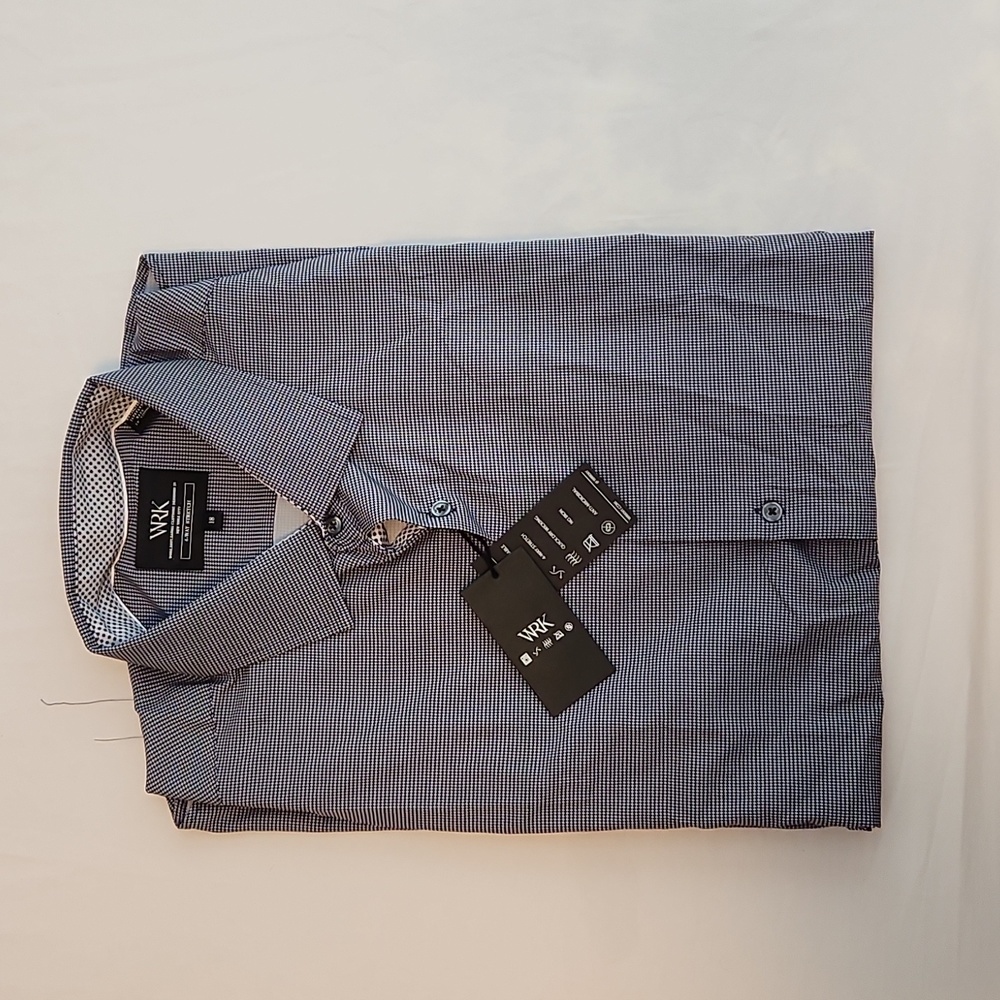 WRK HOUNDSTOOTH PERFORMANCE DRESS SHIRT, XL